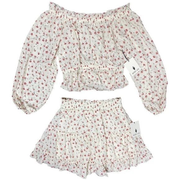 NWT Whiteroom + Cactus Ivory Floral Skirt Set - Picture 3 of 10